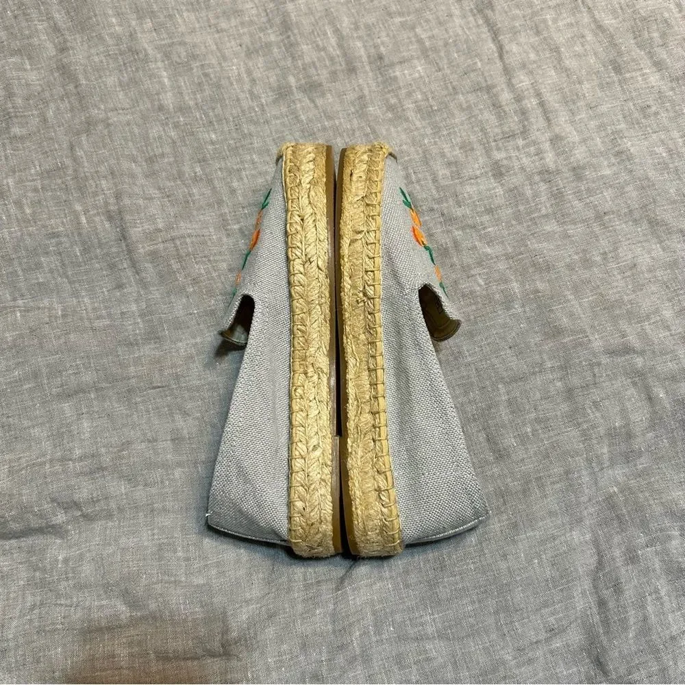 Soludos The Smoking Mule Espadrille Oranges Fruit Dolphin Blue Size 7
